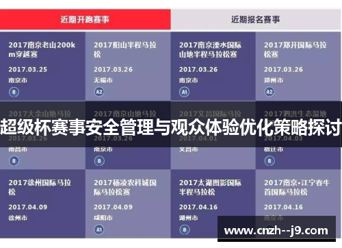 超级杯赛事安全管理与观众体验优化策略探讨